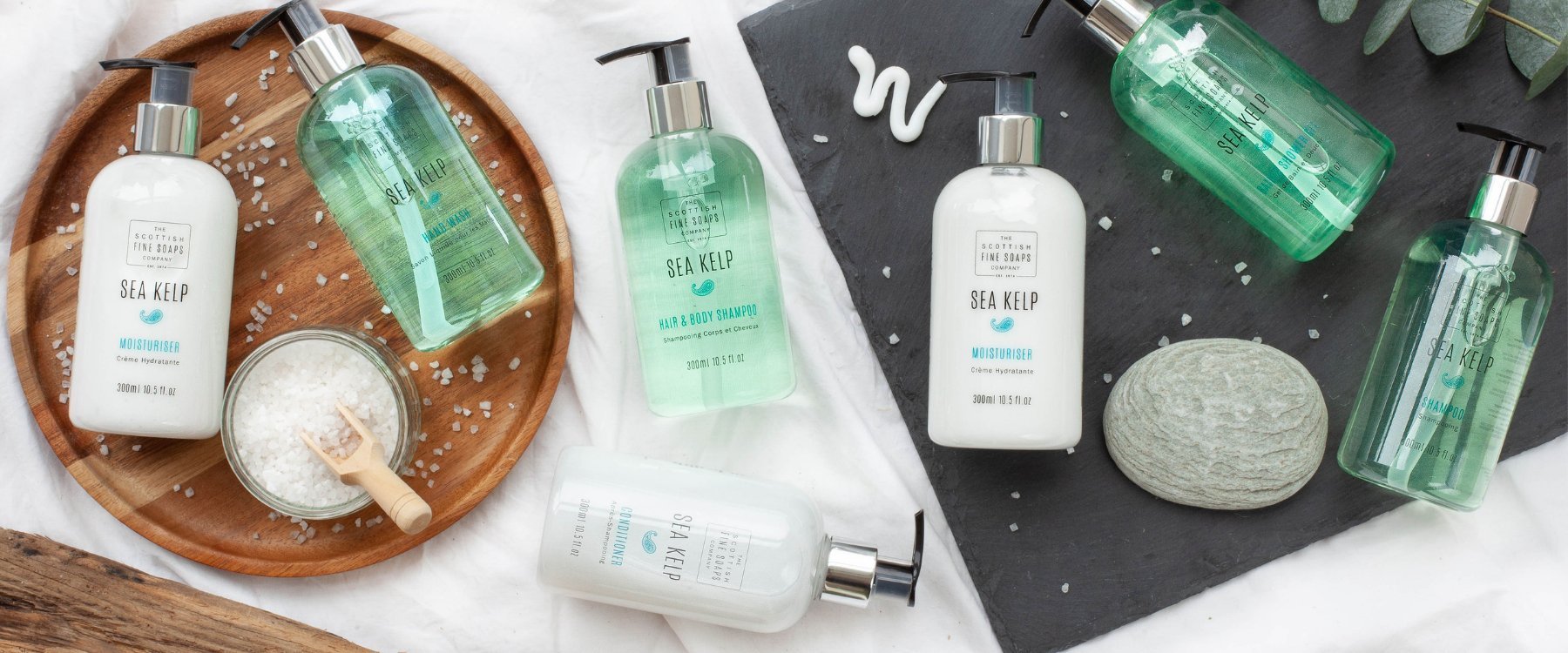 SCOTTISH FINE SOAPS SEA KELP, Leerflasche 300ml  für: Hair&Body Shampoo 5 Liter Kanister