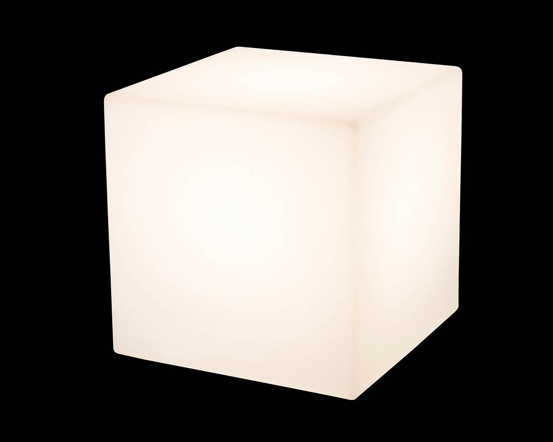 Leuchtwürfel Shining Cube, 33cm, weiß. 