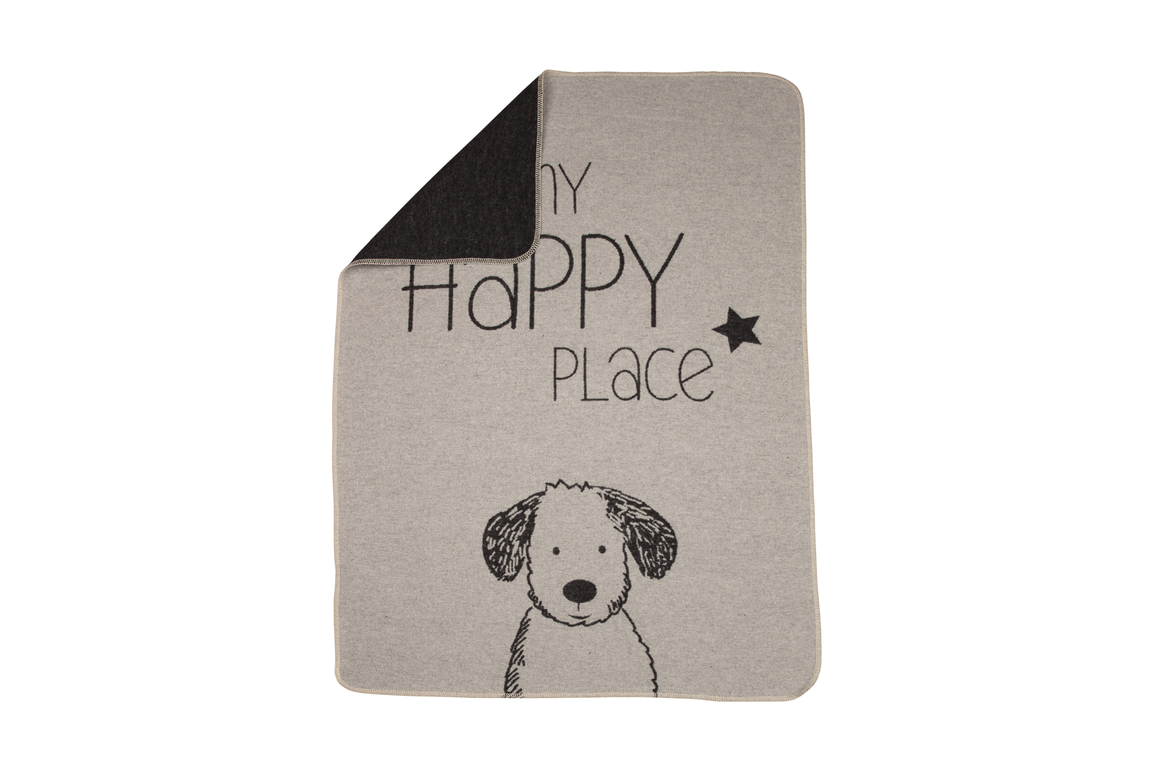 Hunde Haustierdecke  'my happy place' 70 x 90 cm / 