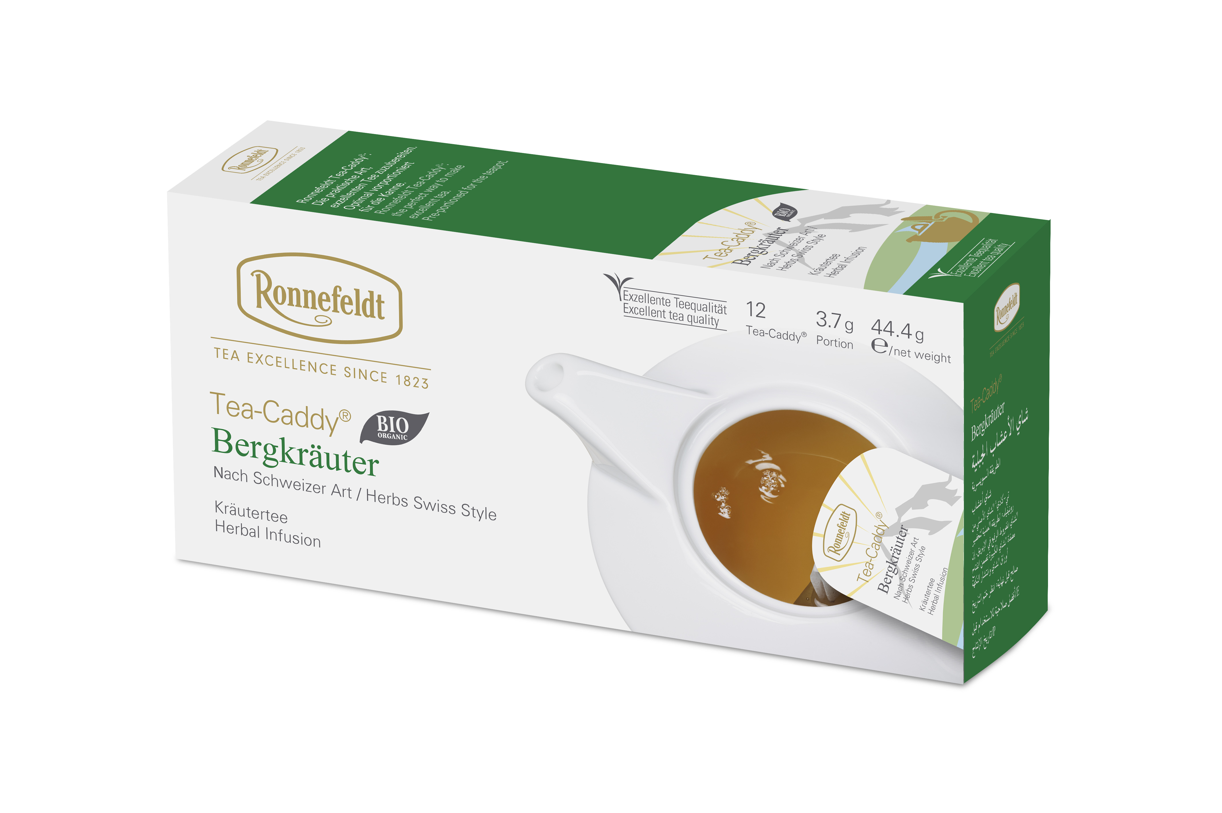 Ronnefeldt Tea-Caddy® BIO Bergkräuter | 5 x 12 Stück  