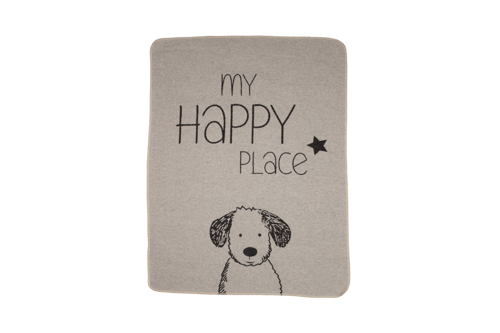 Hunde Haustierdecke  'my happy place' 70 x 90 cm / 