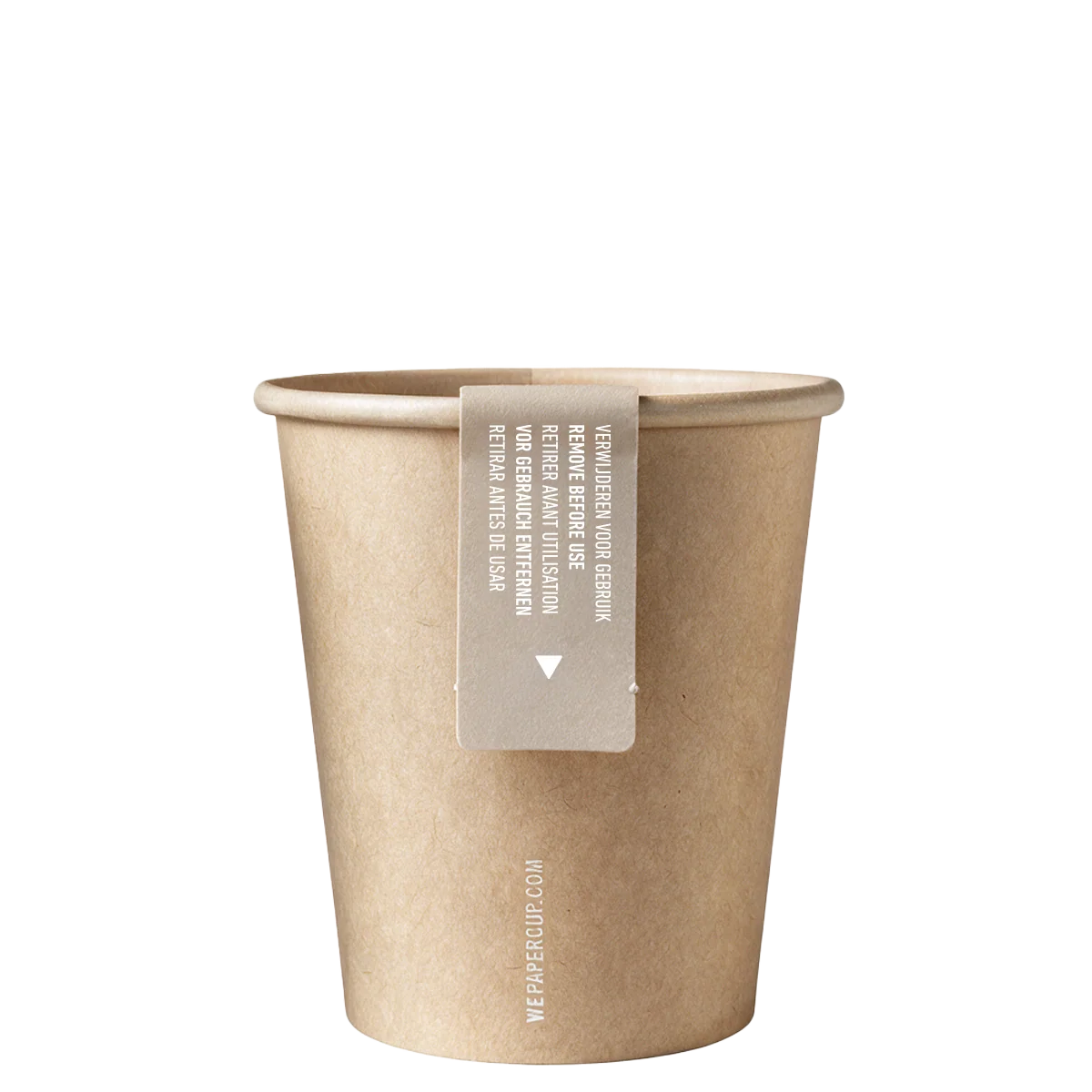 Becher | plastikfrei, recyclebar | einzeln verpackt, 576 Stück, braun