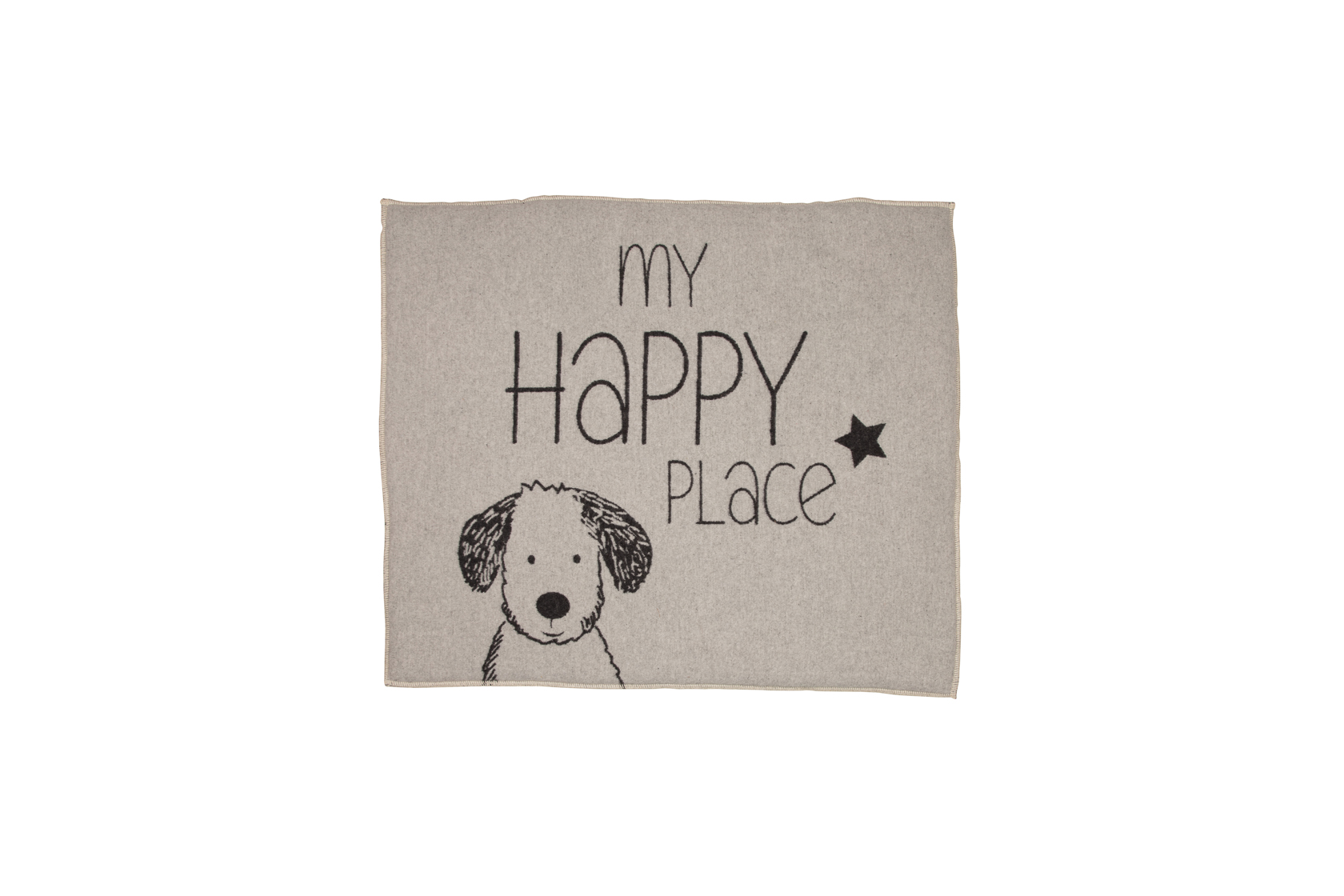 Hundematte  'my happy place' 80 x 70 cm / gefüttert 